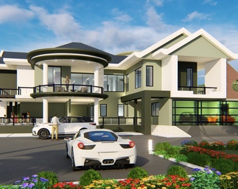 5 Bedroom House Plan Option 3, 5000sqft house plans, 5 Bedroom floor plans, Modern Homes, Contemporary Homes, House Plans For Sale, Buy Now.