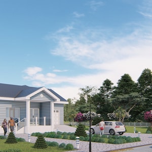 1 Bedroom House Plan 4, 32x40 Floor Plan, 1280sqft House plan, Modern House Plan, Tiny House Plan For sale, Instant Download, Buy Now.
