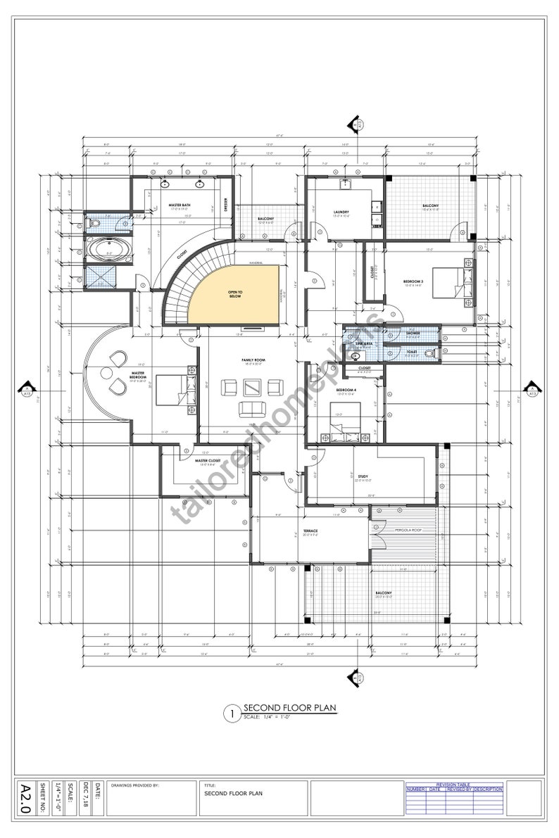 5 Bedroom House Plan, Modern Architectural DWG File (digital File) - Etsy