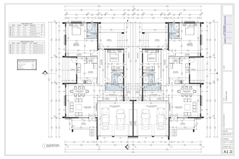 4 Bedroom Duplex House Plan Family Duplex 4 Bed Duplex