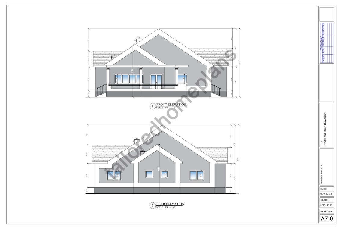 2 Bedroom Sterling House Plan Source File CAD Version Etsy