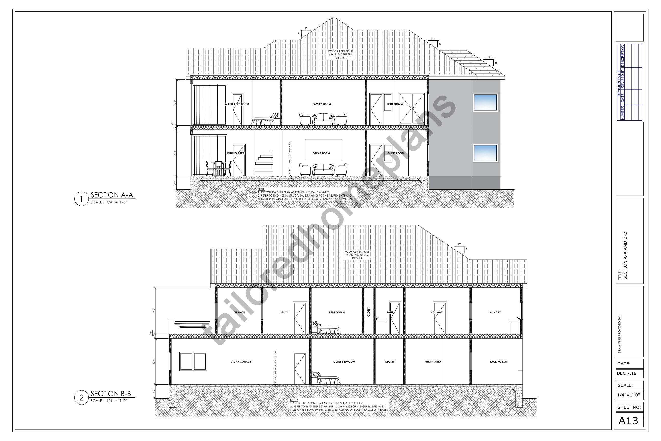 5 Bedroom House Plan, Modern Architectural DWG File (digital File) - Etsy