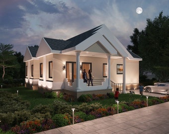 2 Bedroom House Plan, 2 bed Floor Plan, Modern House plans, Instant Download, Affordable Home Design, Small House Plans For Sale, Buy Now.