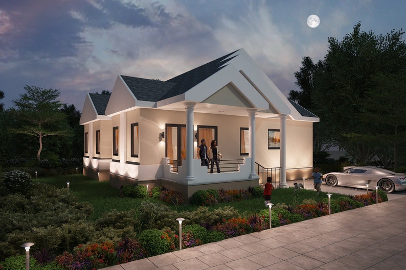 Modern 2 Bedroom House Plan (digital Download) - Etsy Canada