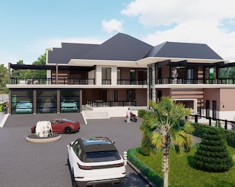 4 Bedroom House Plan digital File, Luxury Floor Plan, Architect DWG File, Modern Architectural Floor Plans, contemporary home.