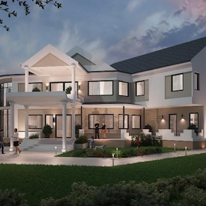 4 Bedroom House Plan, 4 bedroom Floor Plan, Instant Download, Modern House Plans, Sketch House Plans, Modern Architectural Home, Buy Now.