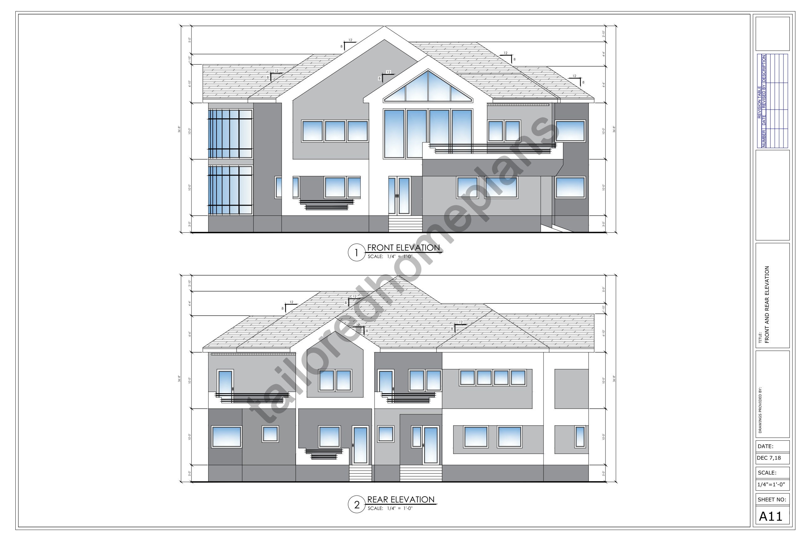 5 Bedroom House Plan, Modern Architectural DWG File (digital File) - Etsy