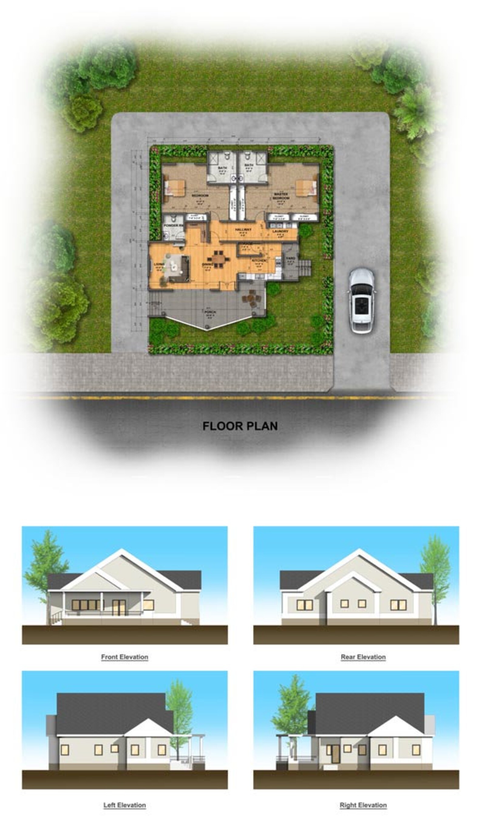 2 Bedroom House Floor Plan, Modern Home Design (digital Download) - Etsy