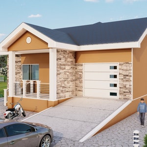 1 Bedroom House Plan 7 with garage, 32x40 Floor Plan, 1200sqft House Plan, Tiny House Plan For sale, Modern House Plan, Build plan, Buy Now.