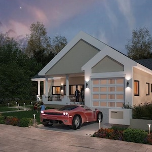 3 Bedroom House Plan, 3 bed Floor plan, Modern House Plan, Small House Plans, Instant Download, Modern Architectural Home Building, Buy Now.