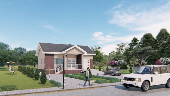 1 Bedroom House Plan 32x40 House Plan 1 Bedroom Floor Plan Etsy