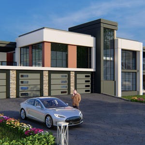 6 Bedroom 6.5 Bath Luxury House Plan Burnt Sienna Option 2,6000Sqft Ultra-Modern Floor Plan,Instant Download,House Plan For Sale,Buy Now.