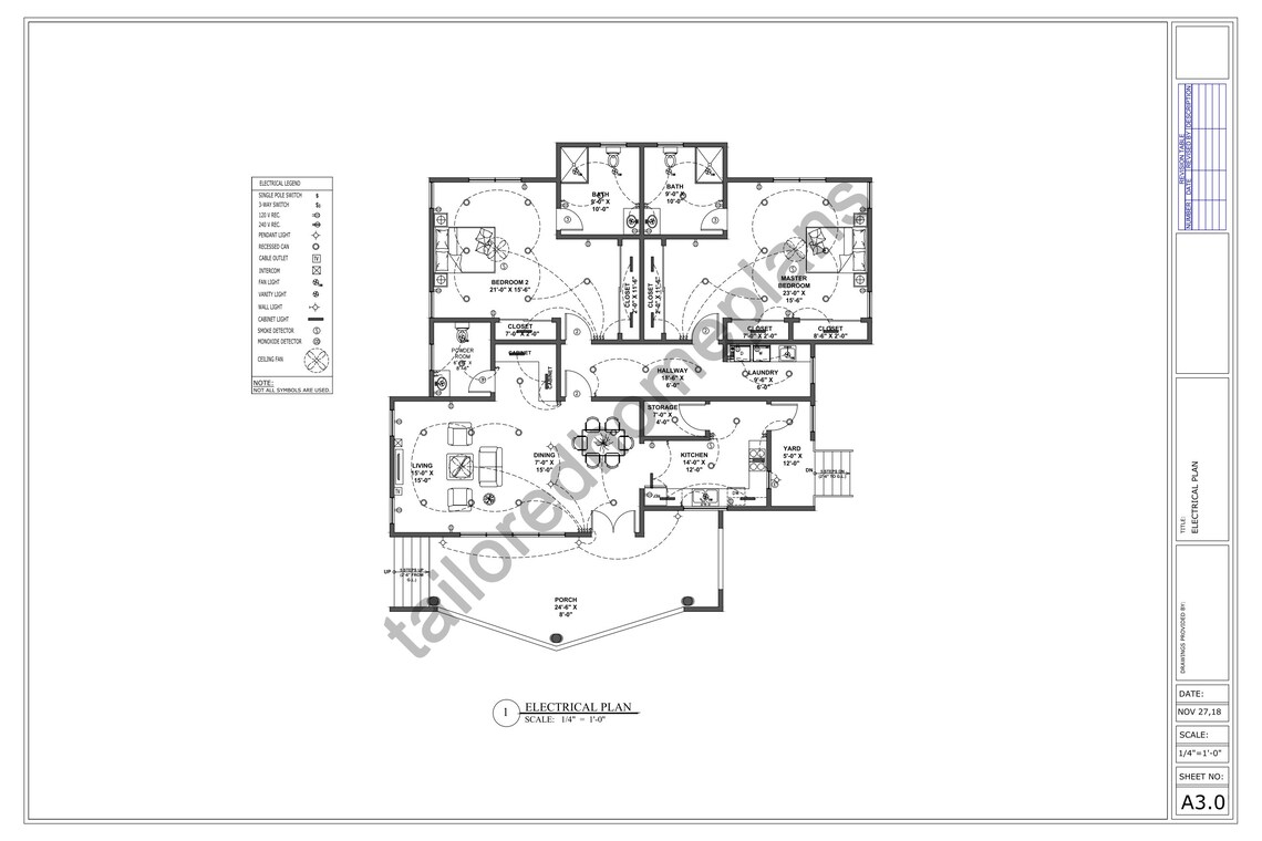 2 Bedroom Sterling House Plan Source File CAD Version Etsy