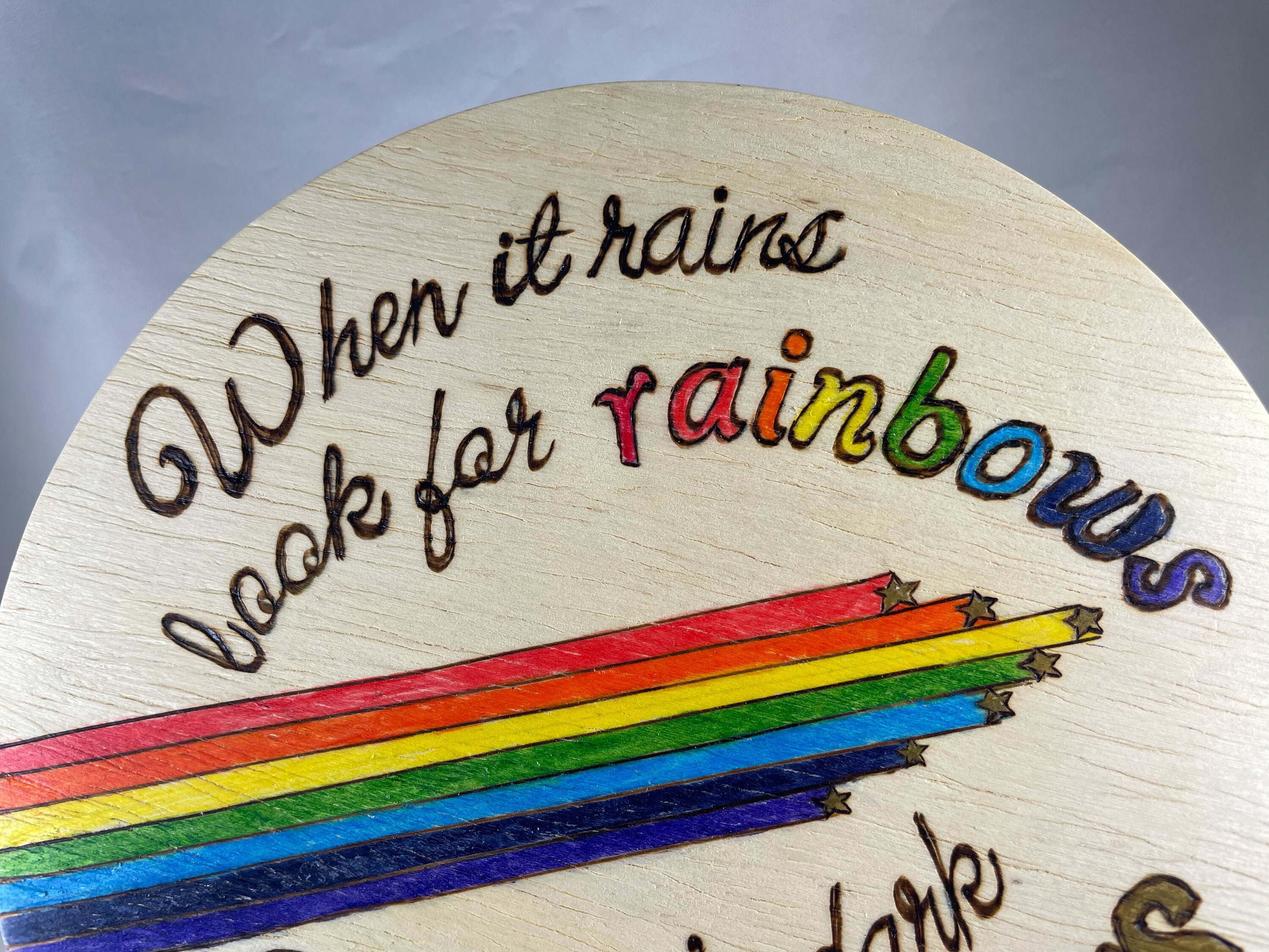 When It Rains Look for Rainbows When it's Dark Look for Etsy