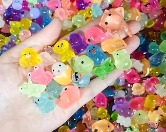 Mini luminous resin cute animals