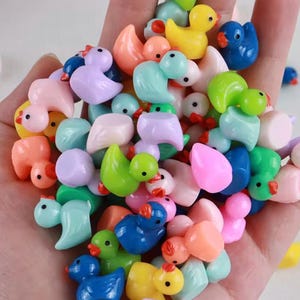 Mini colorful resin ducks, mini duck figurines