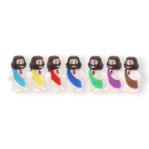 Mini Jesus figures heart & cross
