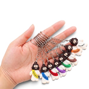 Mini Jesus figure keychains, Religious gift