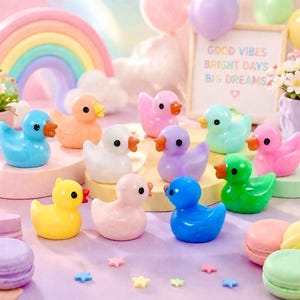 Mini colorful resin ducks, Assorted colors tiny ducks
