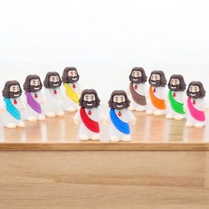 30 Pcs mini Jesus figures, little Jesus figures, mini rubber toys, Christian gifts