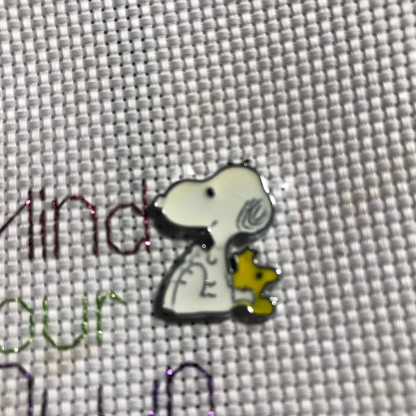 Snoopy and Woodstock Inspired Needle Minder