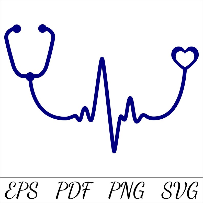 Stethoscope Heartbeat SVG, Stethoscope Heartbeat Tshirt, Instant