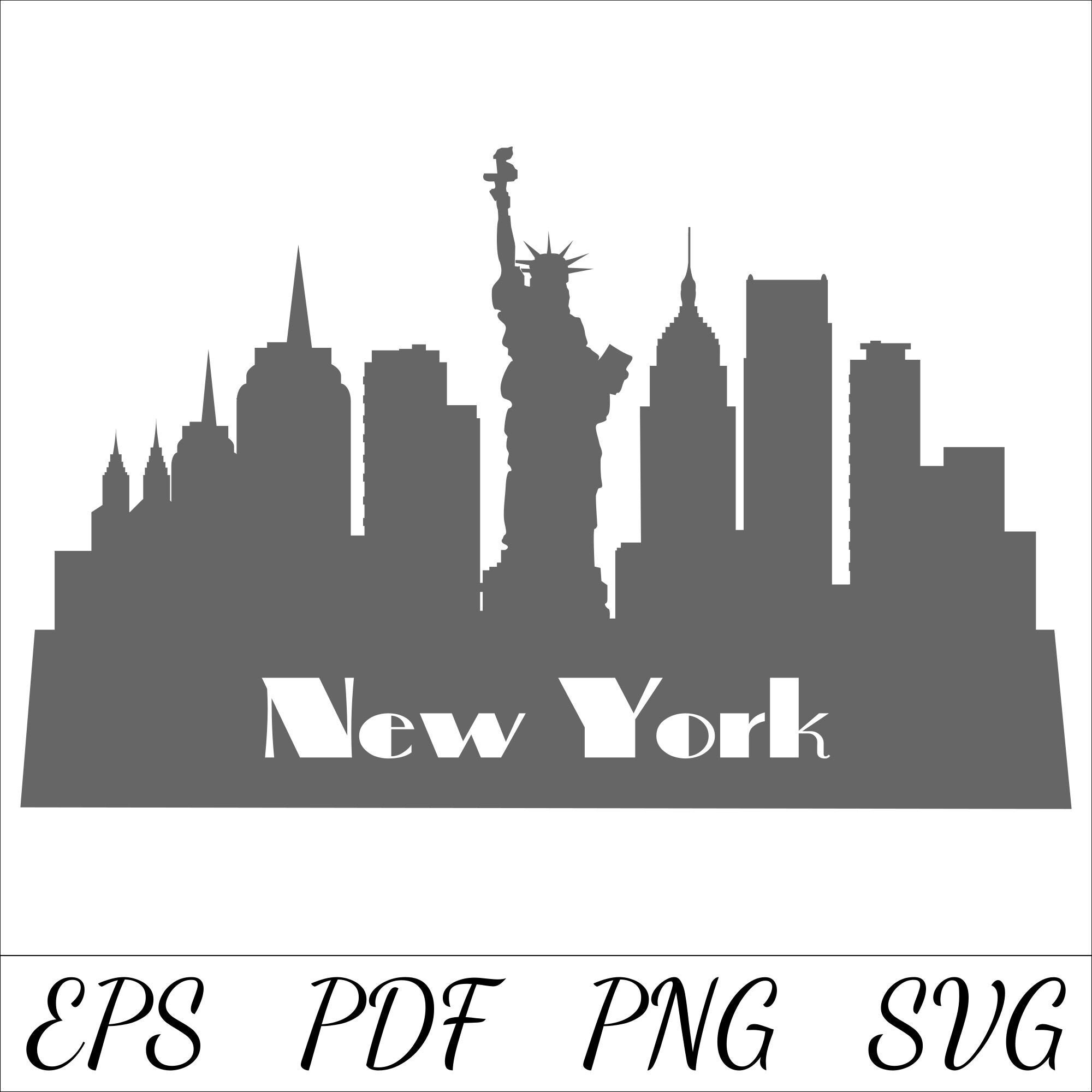 New York SVG New York Silhouette New York Wall Decal New York Digital