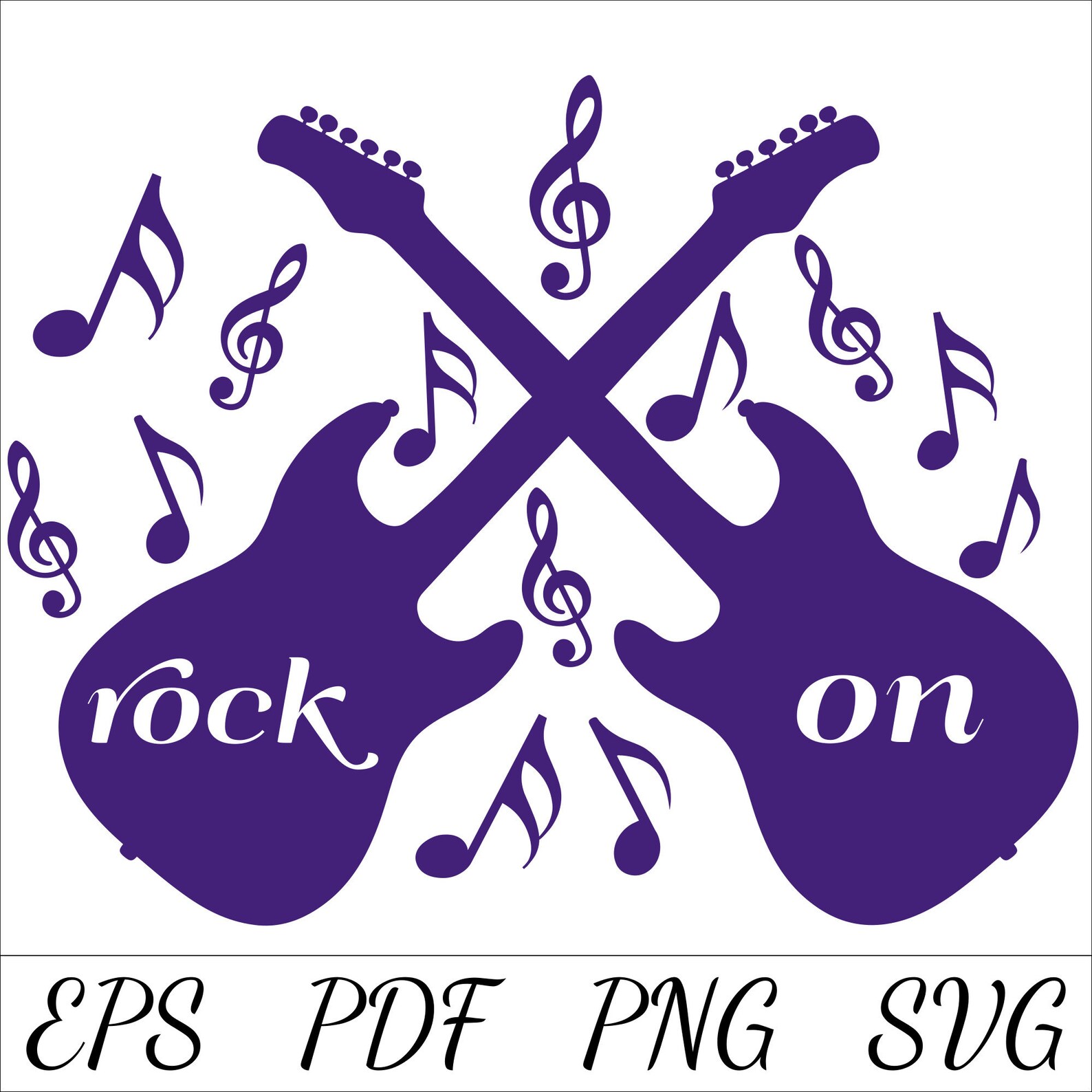 Rock on SVG Wall Decal Wall Art Digital Art Cutting Etsy