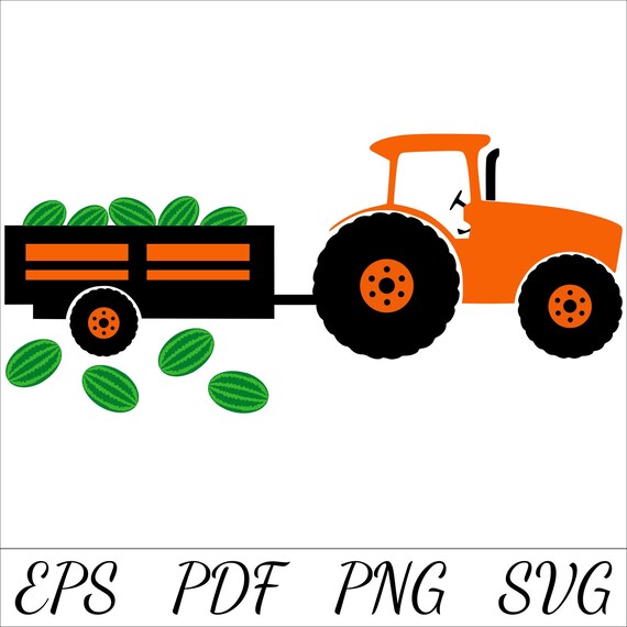 Tractor and Watermelons SVG Tractor Wall Art Tractor Etsy