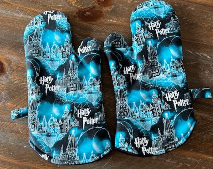 Oven Mitt Set, Harry Potter Fabric Oven Mitts, Oven Mitts, Barbecue