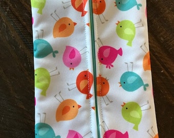 Wipe case cover with birds