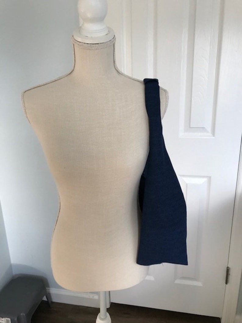 denim hobo bag denim bag denim shoulder bag Adult Denim polka dot purse