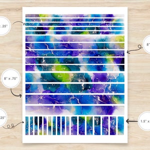 Digital Printable Washi Tape for Scrapbooking Planner Galaxy - Etsy