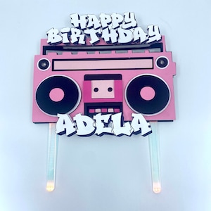 Boombox Cake Topper, Boombox Party, Hip Hop Birthday Cake Topper, Hip Hop Party Decorations
