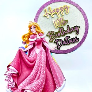 Princess Cake Topper, Aurora Cake Topper, Princess Cale Decor