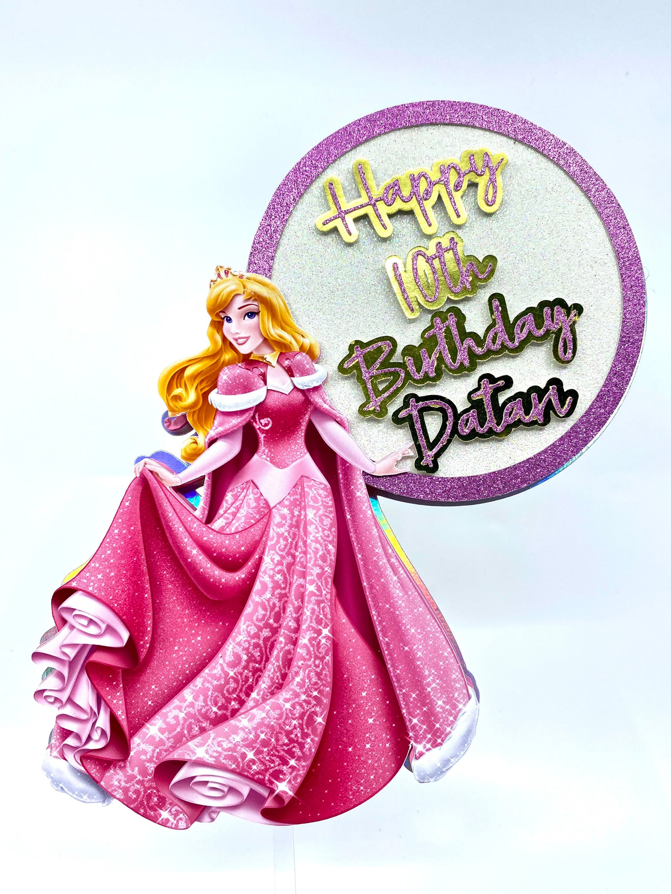 Princess Cake Topper Aurora Cake Topper Princess Cale Decor - Etsy