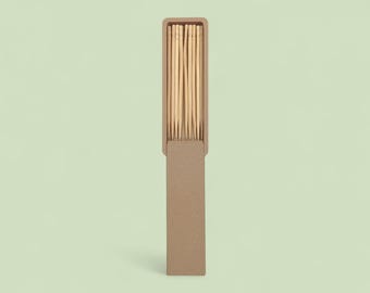 Slim Toothpick Holder with Sliding Mechanism – Compact 3x1in Travel Toothpick Case
