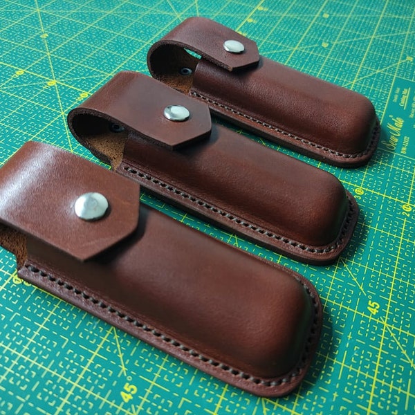 Leather sheath/holster STL pattern for 3D printing and water molding, 3 fixed size and one customizable for EDC knives