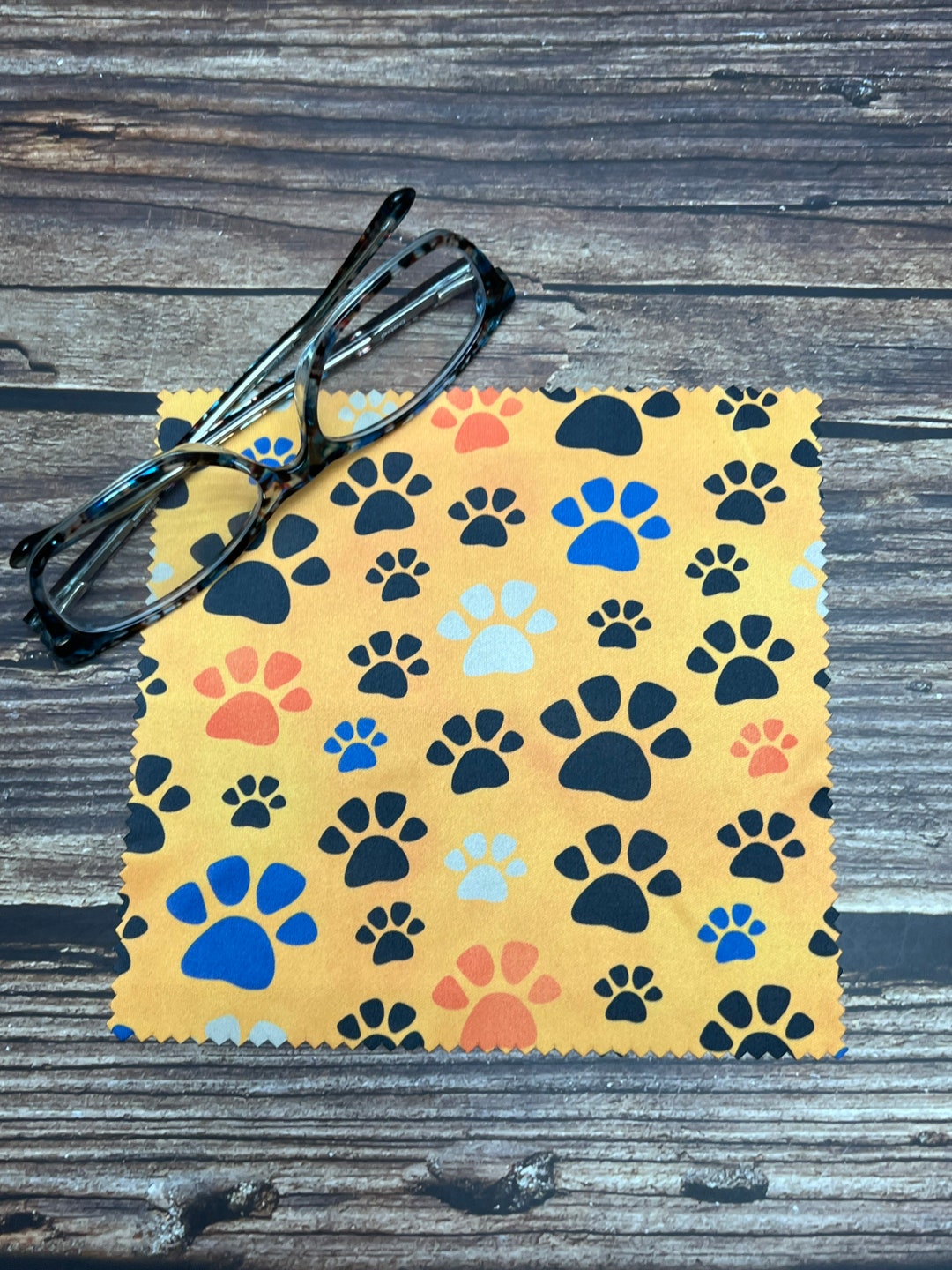 Paw Prints Microfiber Cloth Eye Glass Cleaning Cloth Tablet Cleaning