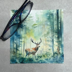 Elk in Meadow Microfiber Cloth Eye Glass Cleaning Cloth Tablet Cleaning Cloth Phone Cleaning Cloth Lens Wipe