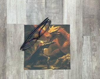 The Last Battle Knight Dragon Microfiber Cloth Eye Glass Cleaning Cloth Tablet Cleaning Cloth Phone Cleaning Cloth Lens Wipe