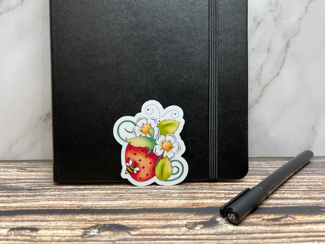 Strawberry Waterproof Vinyl Sticker - Etsy