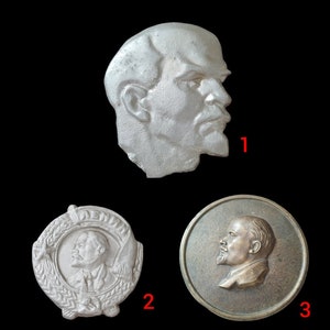 Antique Plaque, Vintage Plaque, Lenin Plaque, Soviet Plaque, Collectible Plaque
