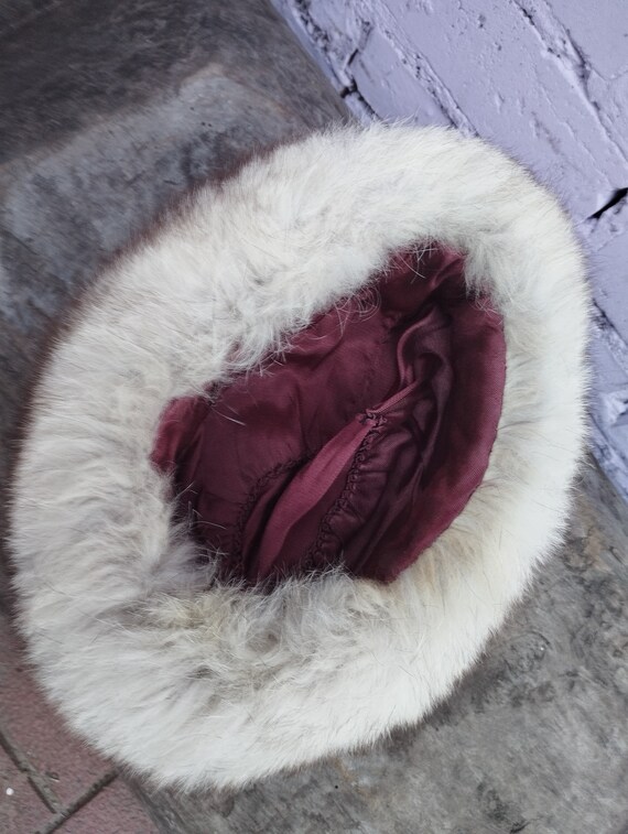Fur natural hat USSR, vintage, original, 70's / 8… - image 9