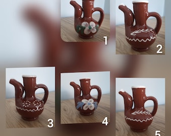 Ceramic pitcher whistle - Small toy flute - Ocarina - Ceramic whistle and water warbler - Flute water whistle - Troyan pottery souvenir