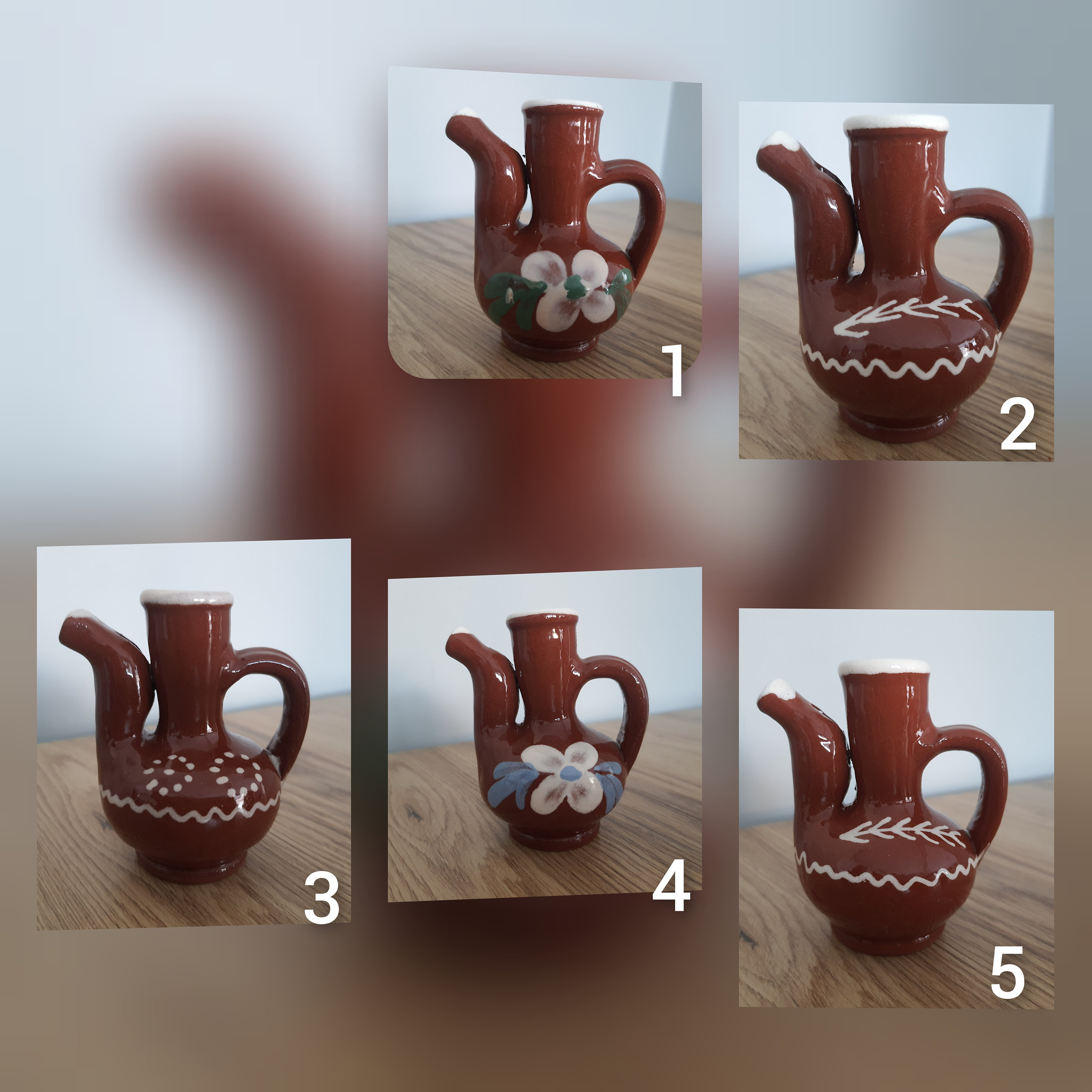 Ceramic Pitcher Whistle - Small Toy Flute - Ocarina - Ceramic