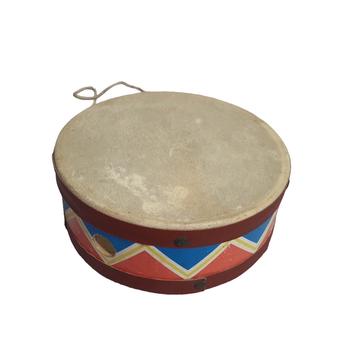 Soviet drum Musical instrument Percussion instrument Vintage musical instrument PIONEER DRUM USSR 100 % Original, foto 3 di 5