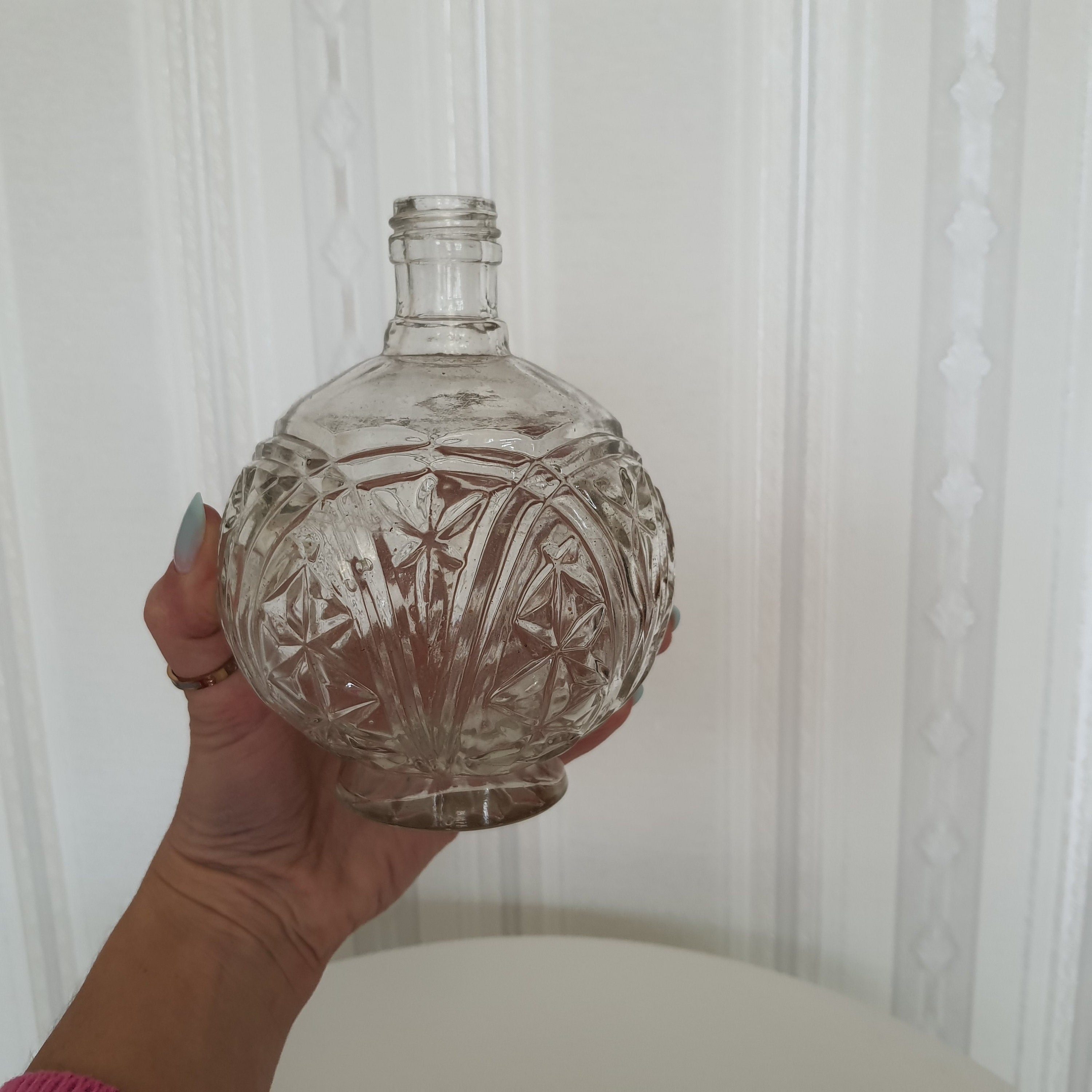Farmhouse Glass Jar Glass Vase Home Decor Centerpiece Recycled Etsy