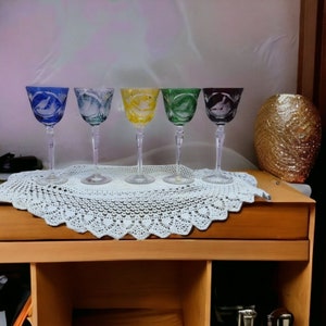 Bicchieri per vino Boho Cut Colored Crystal