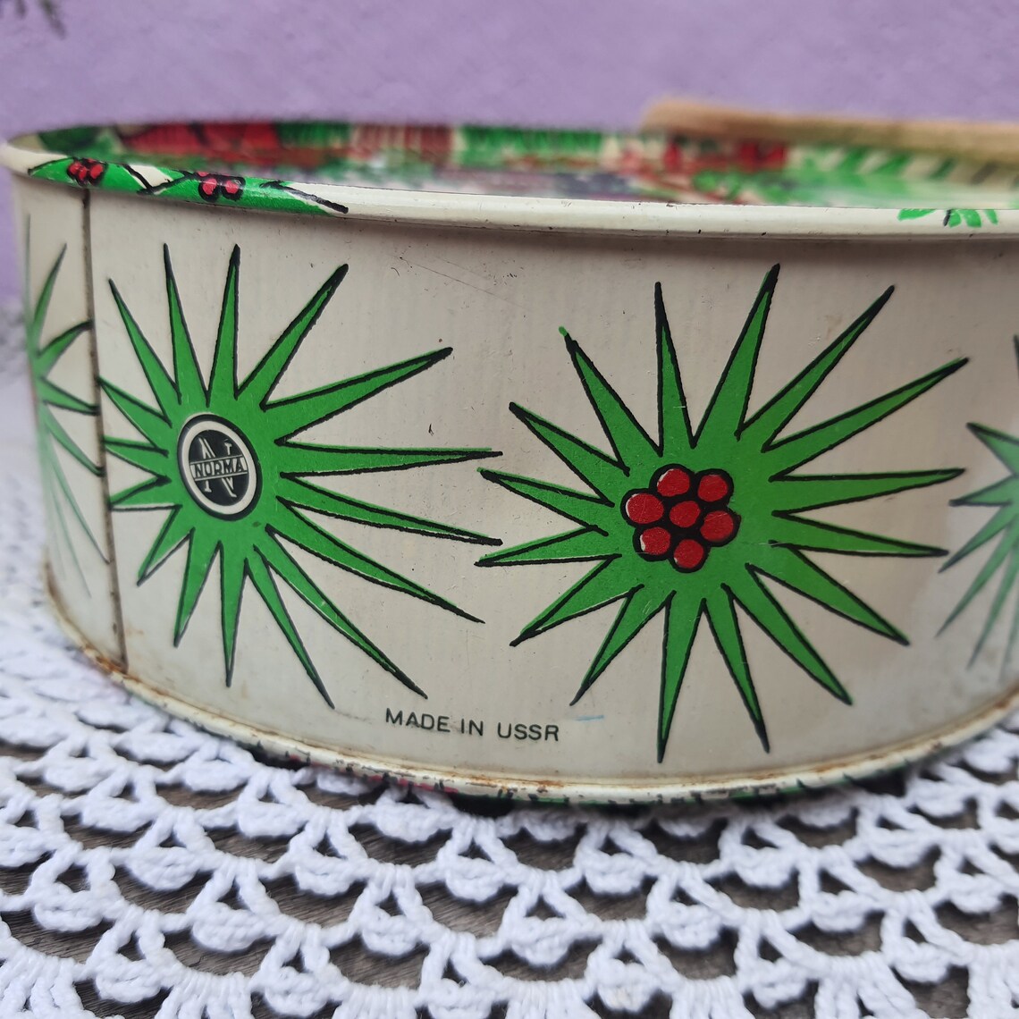 Soviet drum Musical instrument Soviet tin toy drum, foto 4 di 5